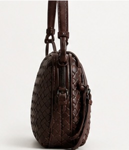 Sac bandoulière Gravs tendance en cuir véritable tressé style bohème, sacoche photo de luxe faite à la main, sac à bandoulière vintage pour femme avec fermeture éclair - Product Image 3