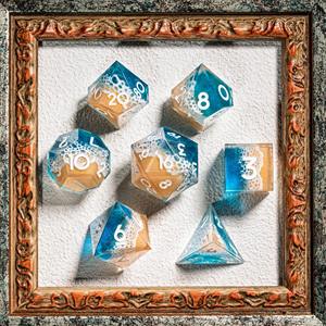 Dés en résine pour jeux de stratégie, découpe de précision, dés polyédriques en résine pour jeux de rôle de table professionnels, équipement de jeu en gros - Product Image 1