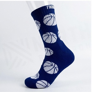 Chaussettes de sport respirantes bleues à motif géométrique pour adultes – Collection Printemps - Product Image 3