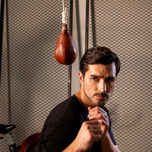 Leather <b>Boxing</b> Speed <b>Ball</b> Lace-Up Closure Durable Mixed Filling for Adult Punching Training - Product Image 6
