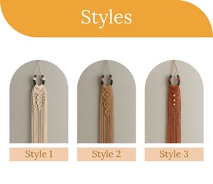 Handmade Set Of 3 Macrame <b>Wall</b> <b>Hanging</b> Perfect For <b>Wall</b> Decor Event Styling And Gift Purpose <b>Boho</b> Home Accent From India - Product Image 6