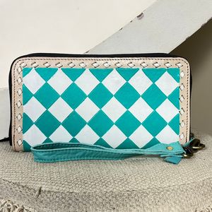 Portefeuille-bracelet en cuir de vachette véritable Premium 2026, motif à carreaux, grande capacité, plusieurs compartiments pour billets - Product Image 4