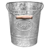 Poubelle en fer galvanisé argenté de qualité supérieure avec couvercle pour poubelles intérieures et extérieures faites à la main, seau à déchets en métal, poubelle haute