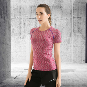 T-shirt de sport pour femme en polyester et élasthanne, couleurs personnalisées, extensible, de haute qualité, durable, pour la course à pied - Product Image 5