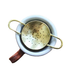 Premium Brass <b>Tea</b> Strainer Double Handle Round Design Fine Mesh <b>Tea</b> Filter Handmade Loose Leaf <b>Tea</b> <b>Infuser</b> Kitchen <b>Tea</b> Tool best - Product Image 1