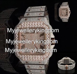 Reloj de Lujo Hip Hop con Diamantes de Imitación, Automático, Mecánico, Vvs, Oro Rosa, Moissanita - Product Image 2