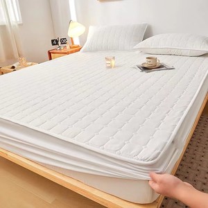 Quilted 100% Polyester 300tc 3-4 Inches Thick <b>Bed</b> Protection <b>Pad</b> All-Season Breathable Woven Mattress Cover Machine Washable for - Product Image 3