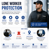 Solution de visioconférence de sécurité Easytalk, caméra corporelle 2K avec écran 2,3 pouces, WiFi, SOS, GPS, géofencing, console d'expédition Android pour patrouille de sécurité