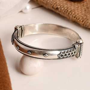 Meera Jaipur Bracelets vintage en argent 925 pour femmes, bijoux fins, dernier design, 43-48g, hindouisme - Product Image 3