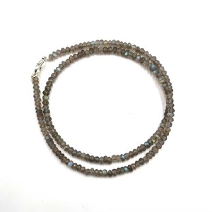 Natural Labradorite Faceted Rondelle Gemstone Choker Necklace 3MM 4MM Loose Stone Beaded Necklace For Men Women Party Wear - Product Image 1