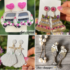 Pendientes de Bohemia con Cuentas de Semillas y Diseño Floral, Tamaño Personalizado, para Novia, Regalo de Moda para Fiesta de Bodas - Product Image 1