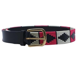 Ceinture de polo argentine en cuir marron de luxe, faite à la main, avec boucle tête de mort, haute résistance, légère, respirante, durable, couleurs personnalisables - Product Image 1