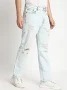 Light Blue Dark Blue Grey Solid Loose Denim Jeans for Men Summer Wide Leg Casual Eco-Friendly Office Wear - Product Image 2