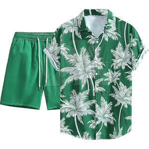 Conjunto de Ropa de Playa Estampada para Hombre, Camisa de Manga Corta con Botones y Pantalones Cortos, OEM Personalizado, Conjunto de Camisa y Pantalones Cortos de Verano para Hombre - Product Image 2