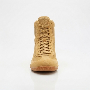 Chaussures de boxe pour hommes, légères, à haute tige, respirantes, en maille, à lacets, en cuir, pour l'entraînement, semelle flexible antidérapante, adhérence par tous les temps - Product Image 1
