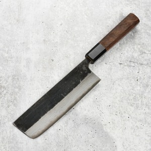 Cuchillo de Cocina Moderno Hecho a Mano, Hoja de Acero al Carbono de 6 Pulgadas, Mango de Madera Ambidiestro, 3.0 mm de Grosor, Extra Afilado y Forjado - Product Image 1