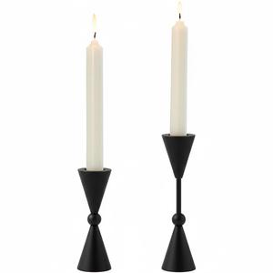 Magnifique bougeoir en métal noir au design fabuleux pour la décoration intérieure, support circulaire en fer pour bougies chauffe-plat, centre de table géométrique, cadeau en promotion - Product Image 4