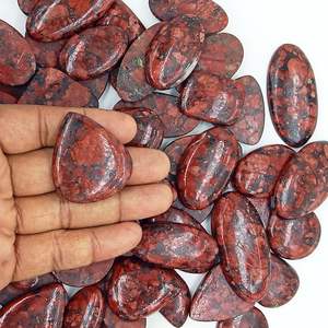 Cabochon de jaspe rouge naturel, pierre précieuse brute polie, formes variées, pour la fabrication de bijoux, vente en gros, approvisionnement en vrac - Product Image 4