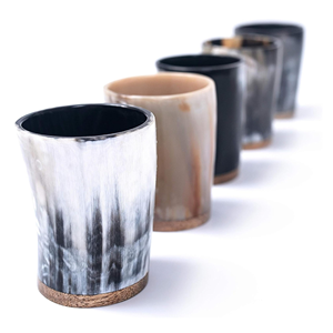 Verre à eau en corne de buffle, fabriqué à la main, écologique, pour le thé, le café et la bière - Product Image 5