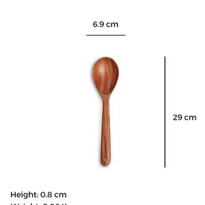 New Look Natural <b>Wood</b> Classic Wedding Serving and Cooking <b>Spoon</b> <b>Set</b> of 3 Kitchen Utensils - Product Image 5