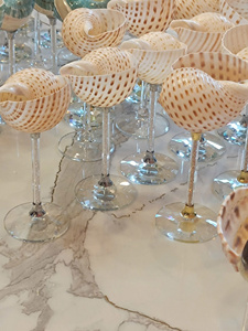 Luxury Handmade Crystal Decorative <b>Wine</b> Glass with Seashell Stem Elegant <b>Goblet</b> for Hotel Wedding Restaurant and Home Decor - Product Image 1