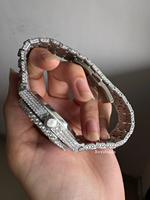 Montre personnalisée pour homme et femme, sertie de diamants VVS Moissanite, style hip-hop, mécanique, luxe, acier inoxydable