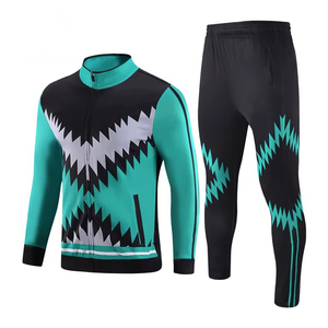 Men's <b>Red</b> Black Geometric Print Tracksuit Full Sleeve Zipper Sporty Winter Wear Set With Side Pockets - Product Image 2