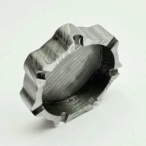 Luxury Handmade Damascus Steel <b>Ashtray</b> Unique Layer Design Metal <b>Ashtray</b> for Office Desk Smoking Accessories - Product Image 4