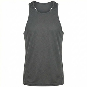 Wholesale Blank Fitness Muscle Shirt Custom Men's <b>Moisture</b> Wicking Racerback Vest Blank <b>Moisture</b> Wicking Gym Vest - Product Image 5