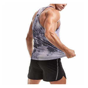 Camisetas sin mangas de secado rápido, transpirables y ecológicas, de algodón sublimado, para correr, gimnasio, sin costuras, personalizables para hombre, con diseño frontal alto. - Product Image 4