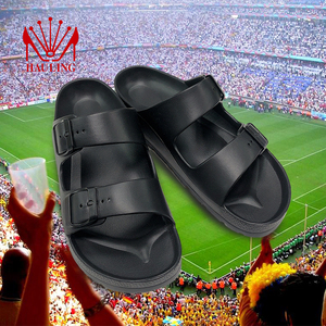 Sandalias de suela gruesa estilo Birkenstock, personalizadas OEM, fábrica de sandalias EVA enfocada en pedidos al por mayor de temporada de fútbol con calidad estable. - Product Image 1