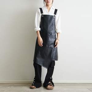 Tablier sans manches en cuir personnalisé, durable, élégant, imperméable, résistant à l'huile, écoresponsable, pour le travail, le nettoyage, les salons de coiffure et les soins des animaux - Product Image 3