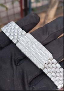 Reloj de Lujo Unisex Diamond Empire de Acero Inoxidable con Detalles de Moissanita, Esfera Cuadrada de Cristal, Movimiento Mecánico Analógico, 39 mm - Product Image 3