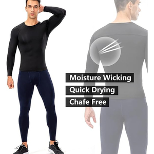 Wholesale <b>Men's</b> Long Sleeve Compression Shirt <b>Base</b> <b>Layer</b> Workout Fitness Running Shirts Top <b>Men's</b> Gym Wears - Product Image 4