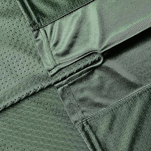 Camisetas de fútbol americano verdes sólidas para hombre, de malla de poliéster, material liso, estilo jersey, ropa deportiva. - Product Image 6