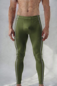 Men's Compression Leggings Elastic Waist Multi Color Workout Fitness Pants Gym <b>Base</b> <b>Layer</b> Four-Way Stretch Athletic Training - Product Image 6