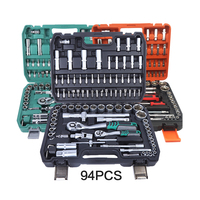 Kit d'outils professionnel en acier de 32 à 216 pièces : clés à main, tournevis, douilles en fer, cliquet, clés de réparation automobile