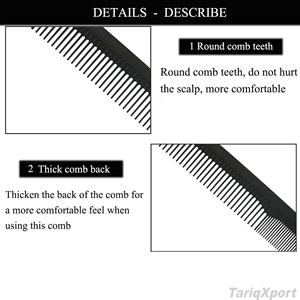 Peine de Cola de Rata Profesional de ABS Clásico de Alta Calidad, Portátil, de Gran Tamaño, para Alisar el Cabello, Uso Doméstico y Comercial, para Mujeres - Product Image 5