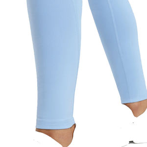 Pantalones de Yoga Largos de Cintura Alta, Color Azul Claro, Sólidos, Moldeadores, para Mujer, Transpirables, que Absorben la Humedad, con Cintura Elástica en Forma de V, para Gimnasio - Product Image 6
