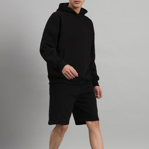 Conjunto de Sudadera con Capucha y Pantalones Cortos de Algodón 100% Vintage para Hombre, Nueva Moda de Invierno, Venta Caliente, OEM, Conjunto Casual Personalizado para Hombre - Product Image 4