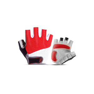 Guantes de Ciclismo Unicum Negros de Medio Dedo, Ecológicos, Ligeros, Antideslizantes, Cómodos y Transpirables, de Poliéster/Spandex con Crochet Blanco - Product Image 1