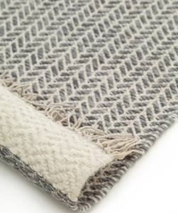 Tapis Kilim en laine tissé à la main écologique – Tapis Dhurrie durable à tissage plat • Kilim Dhurrie en laine indienne fait main – Vintage - Product Image 4