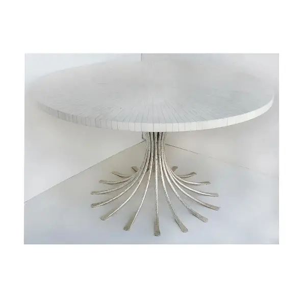 Metal Base Solid Classic Coffee Table Decorative Dining Table Top Resin Board Decorative Garden Table For Home Hallway Decor