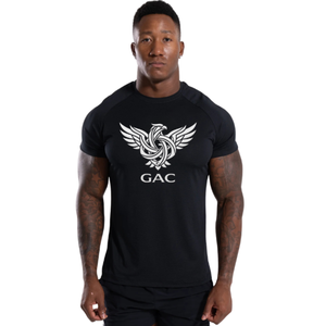 T-shirt de sport pour homme, coupe athlétique, compression, séchage rapide, respirant, col rond, manches courtes, écologique, pour la gym, la course à pied - Product Image 1