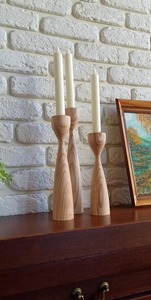 Portavelas Decorativo de Madera Hecho a Mano, Soporte de Decoración para Mesa o Pared, Decoración Ecológica - Product Image 5