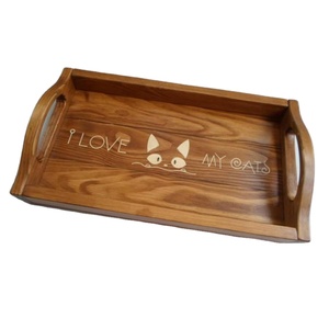 Bandeja de Desayuno con Logotipo Personalizado Grabado, Apta para Lavavajillas, Bandejas Decorativas, Precio de Fábrica, Bandeja de Lujo para Uso Comercial - Product Image 1