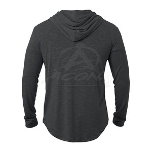 Winter Casual Men's Gym <b>Hoodies</b> with Eco-Friendly Quick Dry Breathable Fabric Adjustable Hood Customizable for <b>Workouts</b> Running - Product Image 2