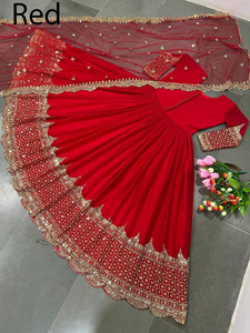 Vestido Georgette informal de diseñador de Venta caliente para mujer de manga larga con hermoso vestido de fiesta de boda indio pakistaní - Product Image 2
