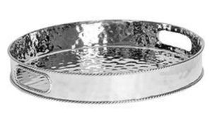 Plateau de service rectangulaire avec motif découpé au laser, design minimaliste fait main pour une décoration moderne et une utilisation à la table. - Product Image 6