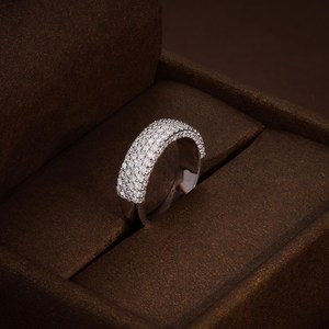 Anillo de Eternidad de Lujo con Diamantes Cultivados en Laboratorio, Banda de Oro Sólido de 14K o 18K, Anillo de Boda con Diamantes Certificados, Anillo de Compromiso o Aniversario - Product Image 5